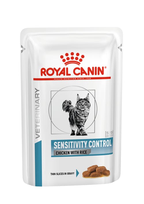 Royal Canin Veterinary Diets Derma Sensitivity Control Chicken Pouch wet cat food 12 x 85g