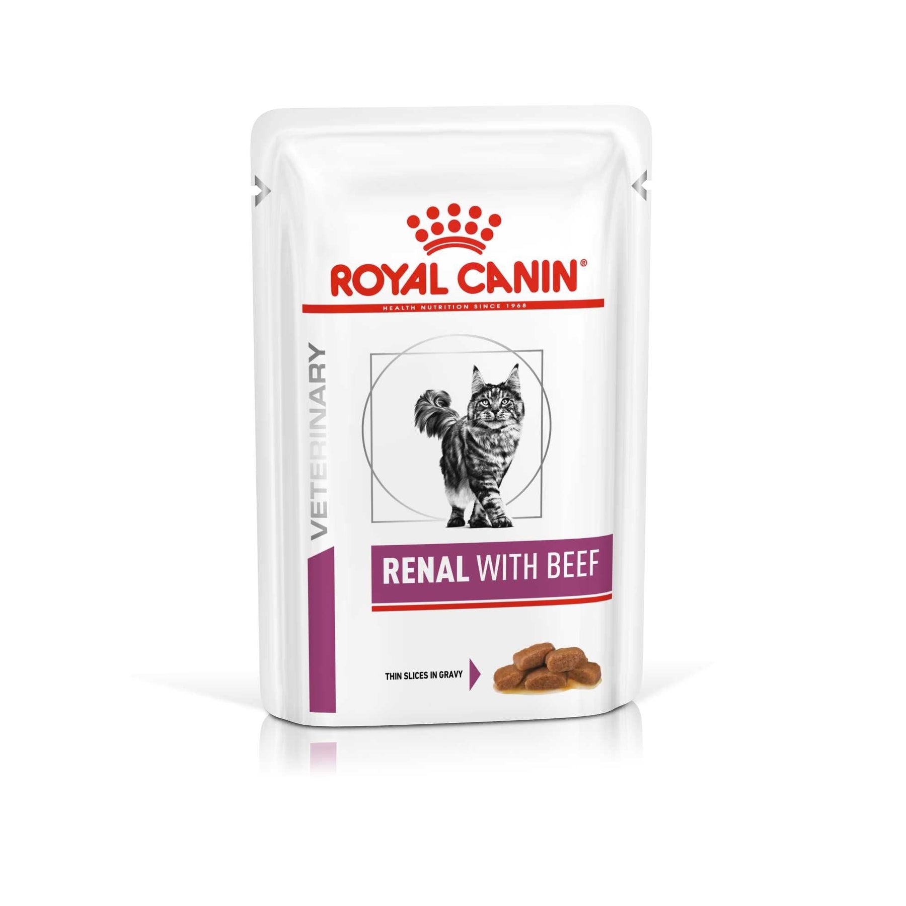 Royal Canin Veterinary Diets Vital Renal Beef märgtoit kassidele 12 × 85 g MULTIPAKK