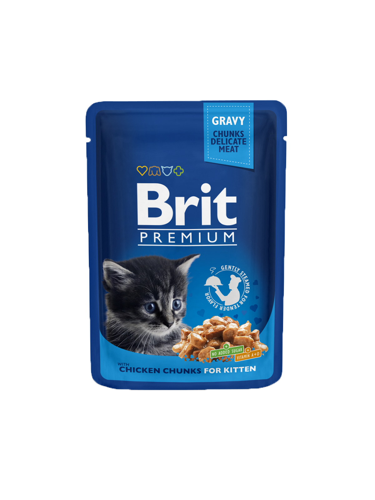 Brit Premium Cat Pouches Chicken Chunks Kitten 24 x 100 g