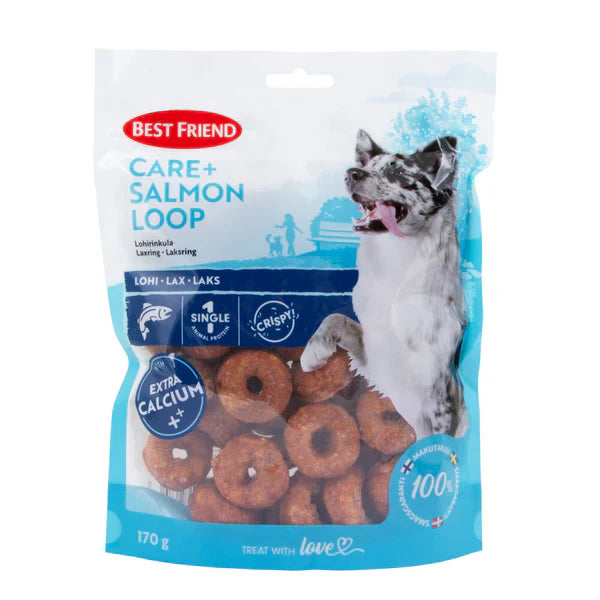 Best Friend Care+ laxringsnacks 170 g för hundar