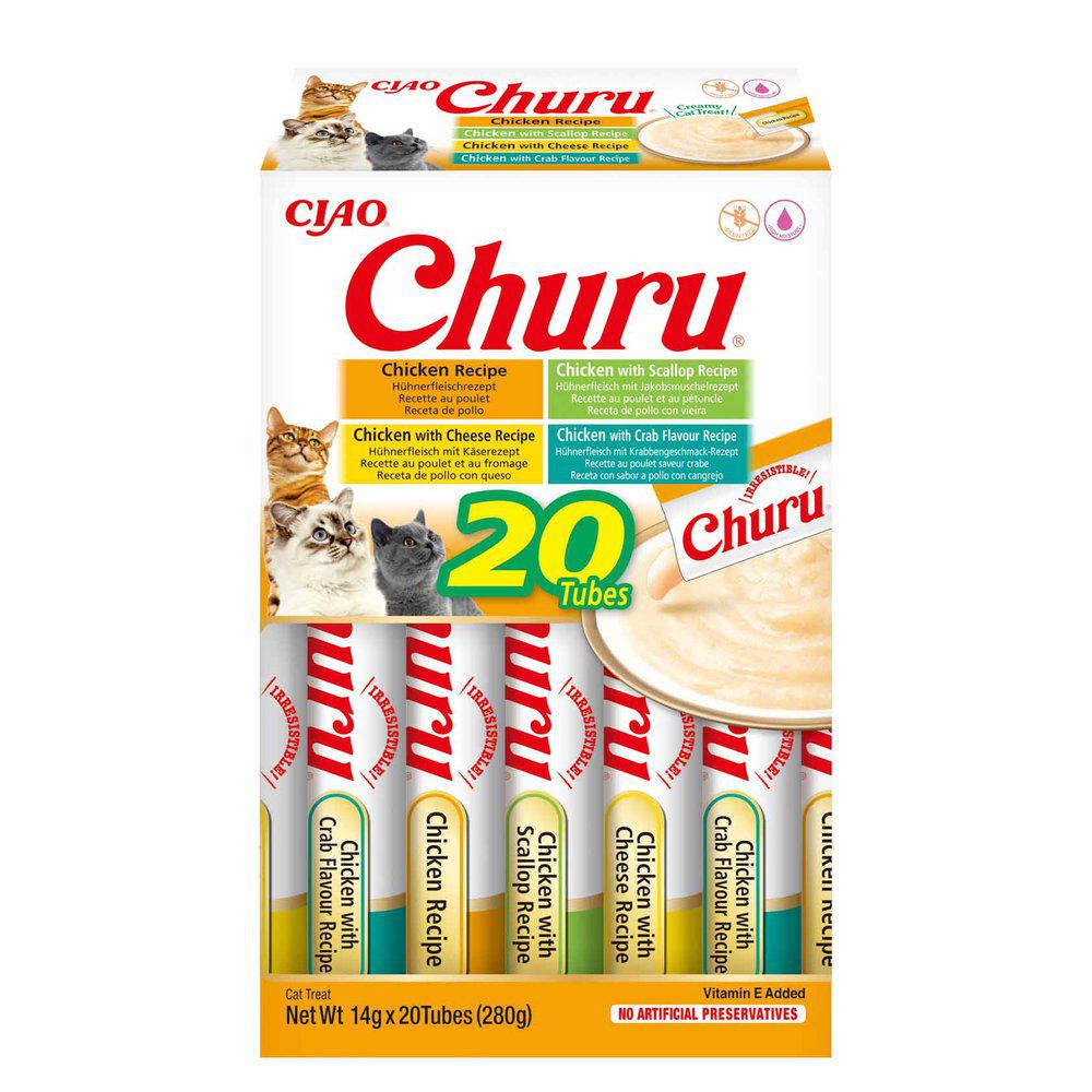 Churu Kycklingkräm Smakmix för Katter 20 x 14 g