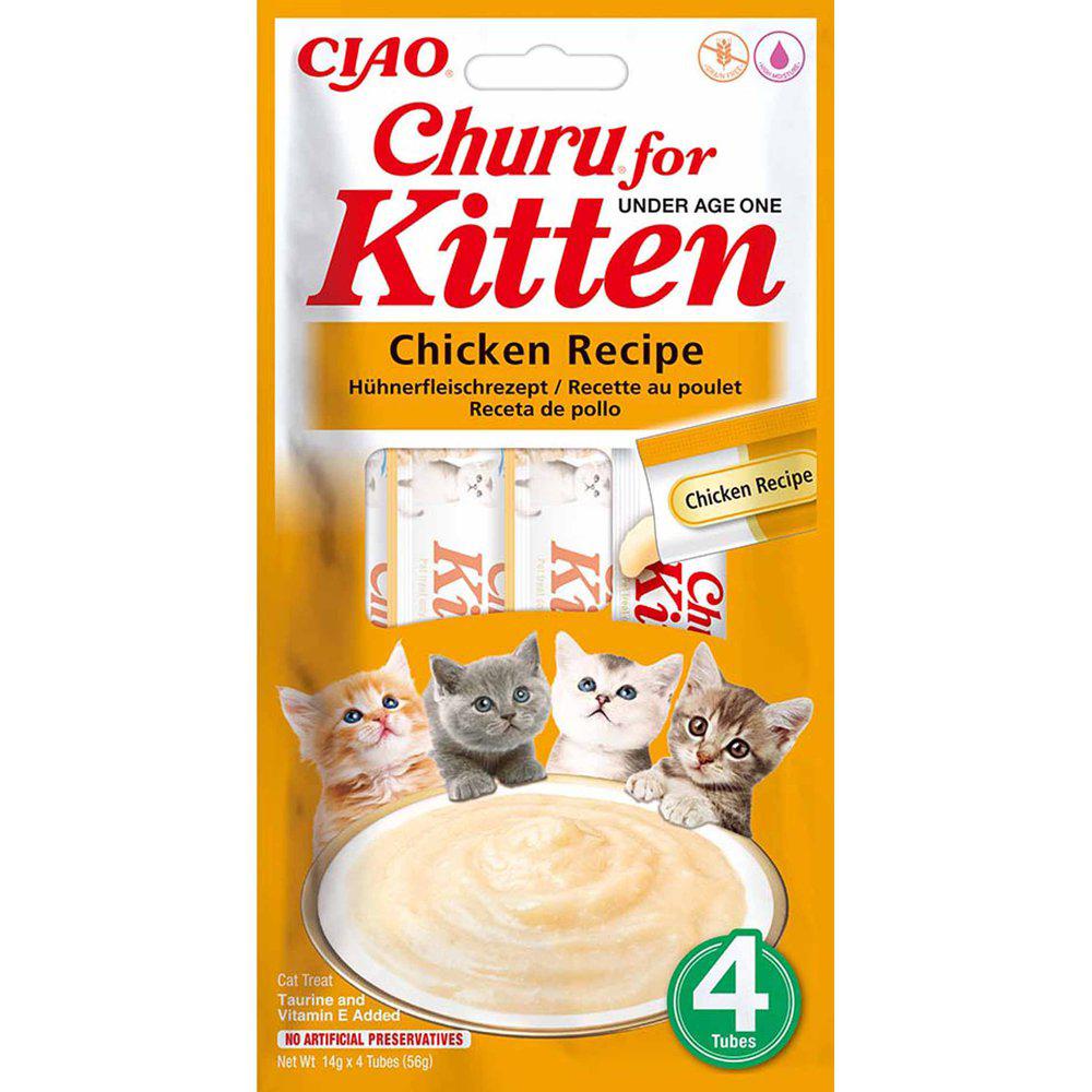 Churu Kitten Chicken Purée for Kittens 4 x 14 g