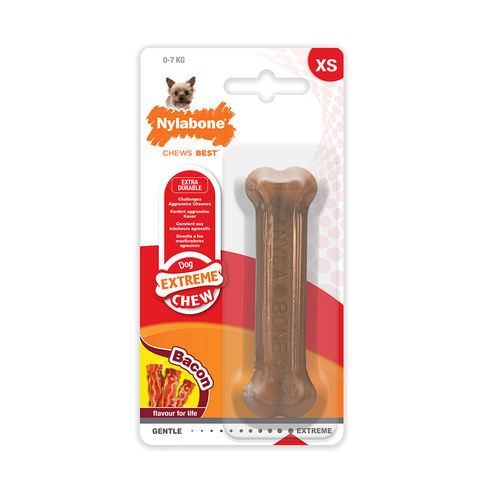 Nylabone Extreme Chew bacon XS för hundar