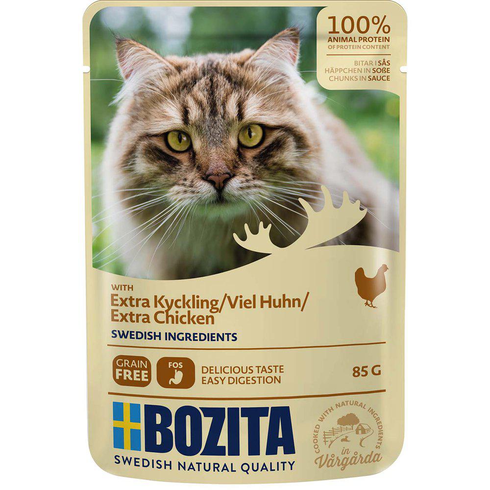 Bozita Kycklingbitar i Sås för Katter 12 x 85 g