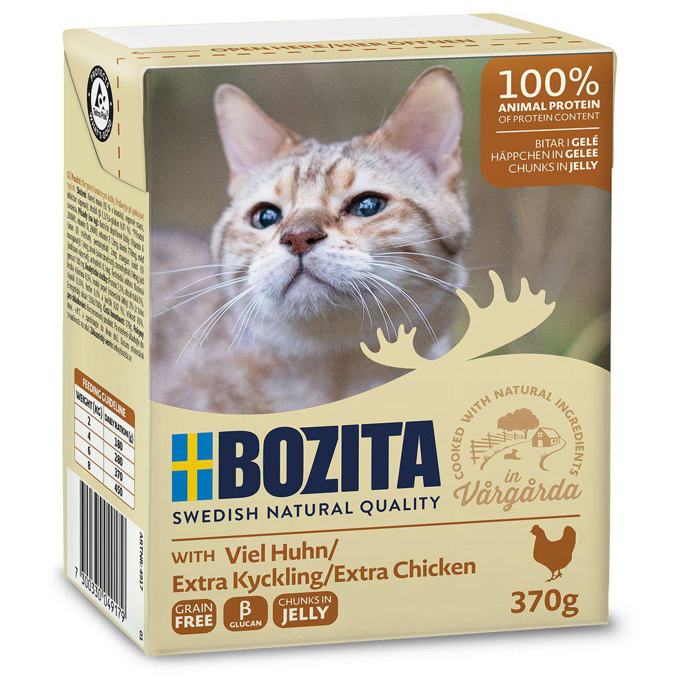 Bozita Kycklingbitar i Gelé för Katter 6 x 370 g