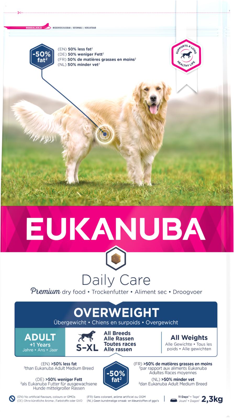 Eukanuba DailyCare Overweight Sterilized torrfoder för hund 2,3 kg