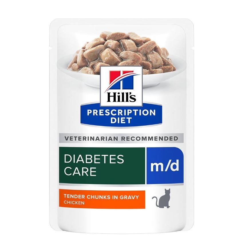 Hill’s Prescription Diet m/d Diabetes Care kanaga märgtoit kassidele 85 g PROOVIPAKK