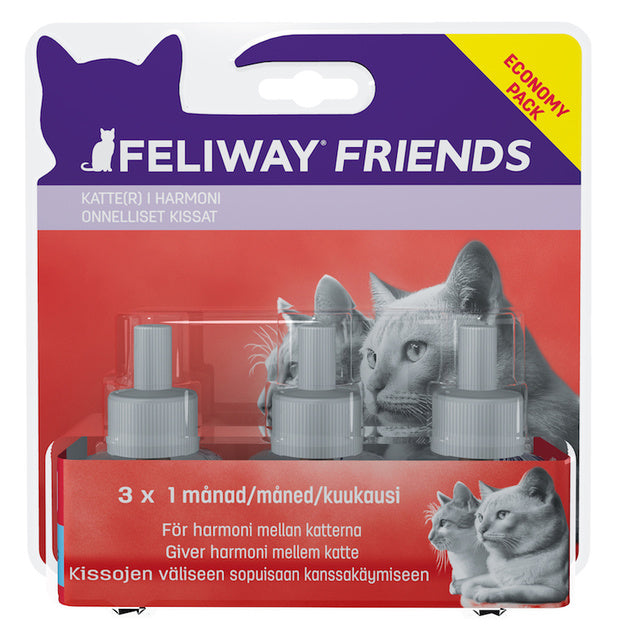 Feliway Friends Feromonpåfyllning för Katter 3 x 48 ml