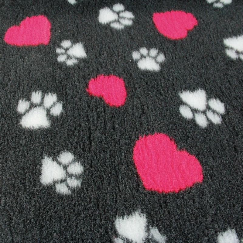 Foxy Fur vilomatta mörkgrå hjärta 100 x 150 cm för hundar