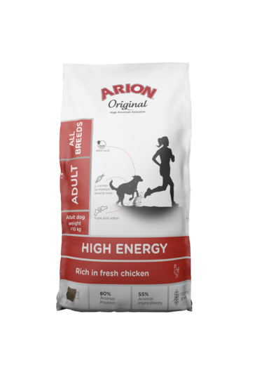 Arion High Energy All Breed kyckling 12 kg för hundar
