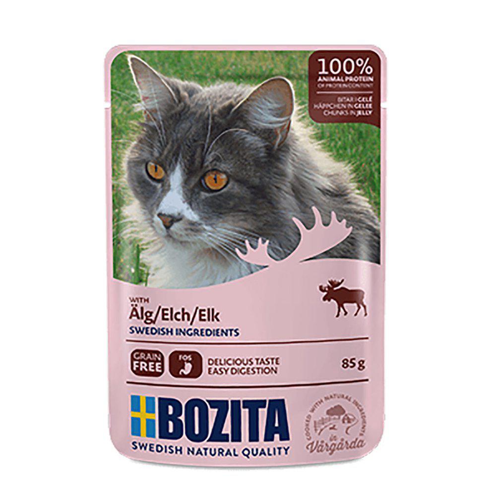 Bozita Älg i Gelé för Katter 12 x 85 g