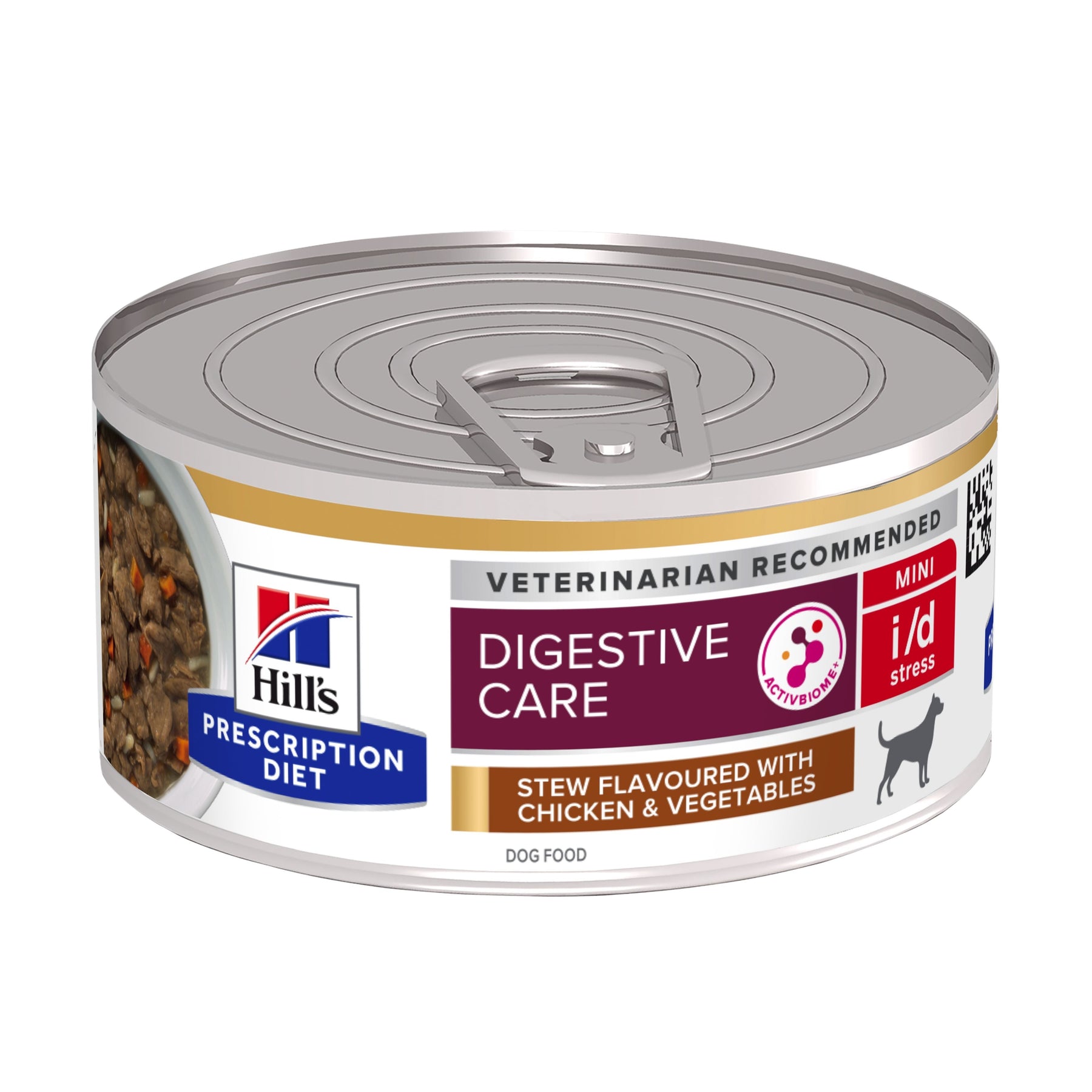 Hill’s Prescription Diet i/d Stress Mini Stew Digestive Care kana ja köögiviljadega märgtoit koertele 24 x 156 g MULTIPAKK