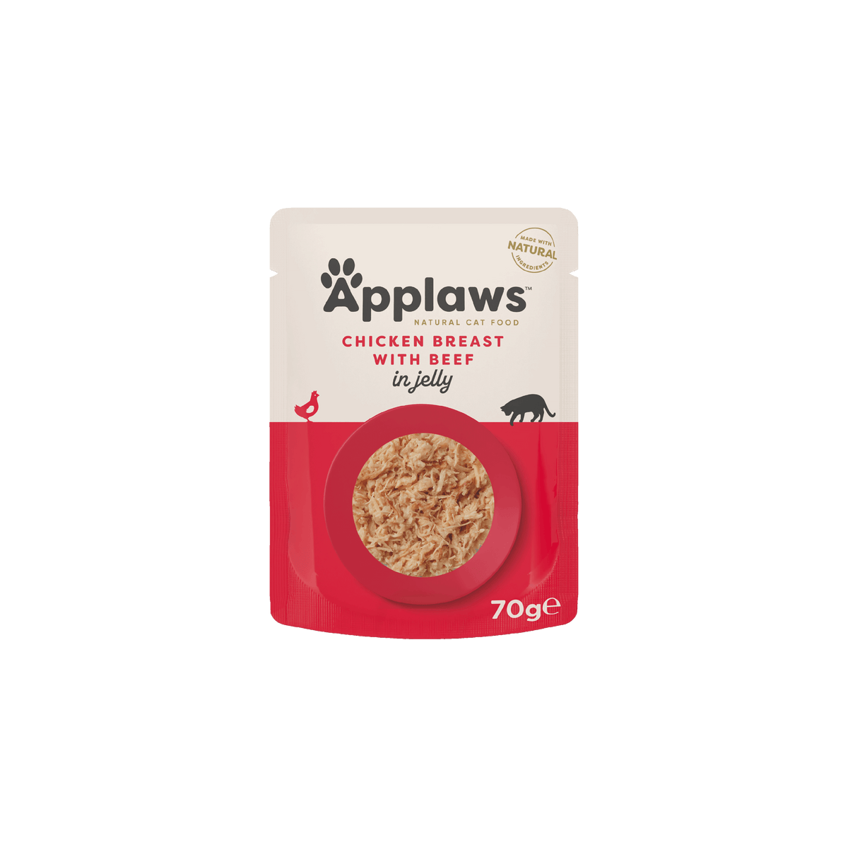 Applaws Adult Kycklingbröst med Nötkött i Gelé 70 g våtfoder för katter