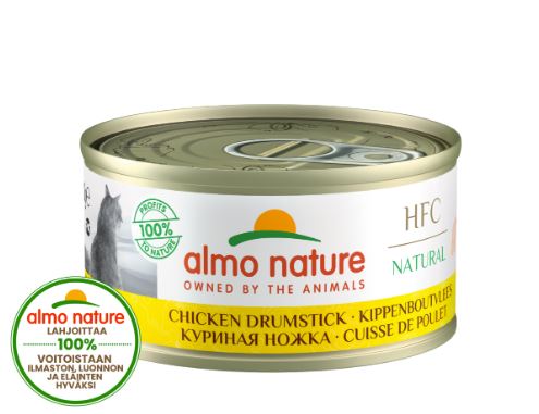 Almo Nature HFC Natural Kycklingklubba 24 x 70 g våtfoder för katter