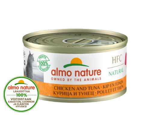 Almo Nature HFC Natural Kyckling & Tonfisk 24 x 70 g våtfoder för katter