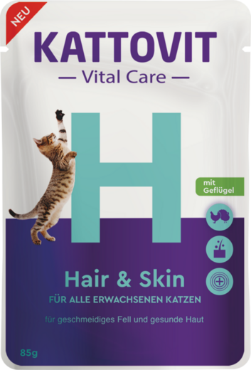 Kattovit Vital Care Hair & Skin Poultry for cats 85 g