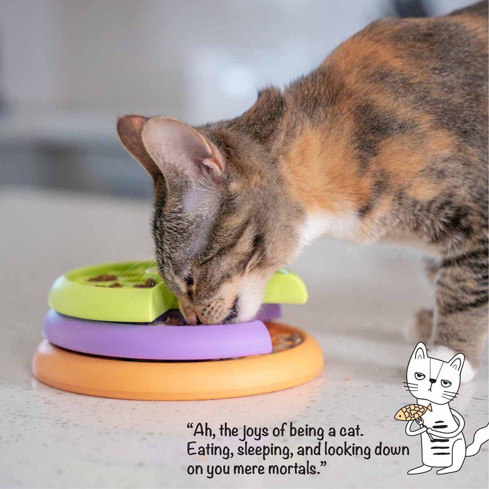 Nina Ottosson Kitty Lickin' Layers Activity Toy – 3-Level Puzzle Feeder