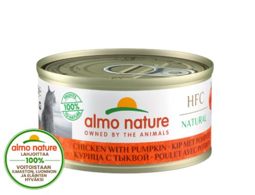 Almo Nature HFC Natural Kyckling & Pumpa 24 x 70 g våtfoder för katter