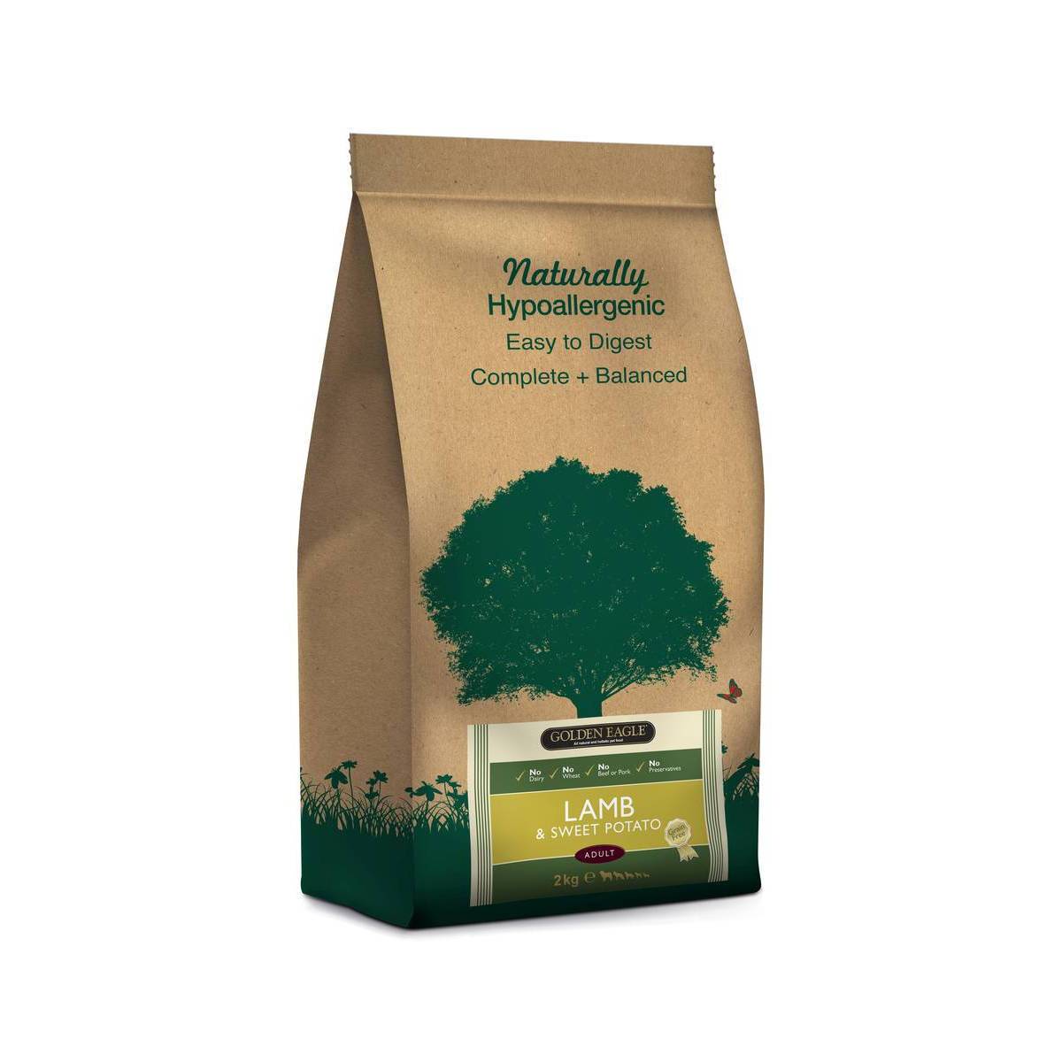 Golden Eagle Naturally Grainfree Lamb & Sweet Potato för hundar 2 kg