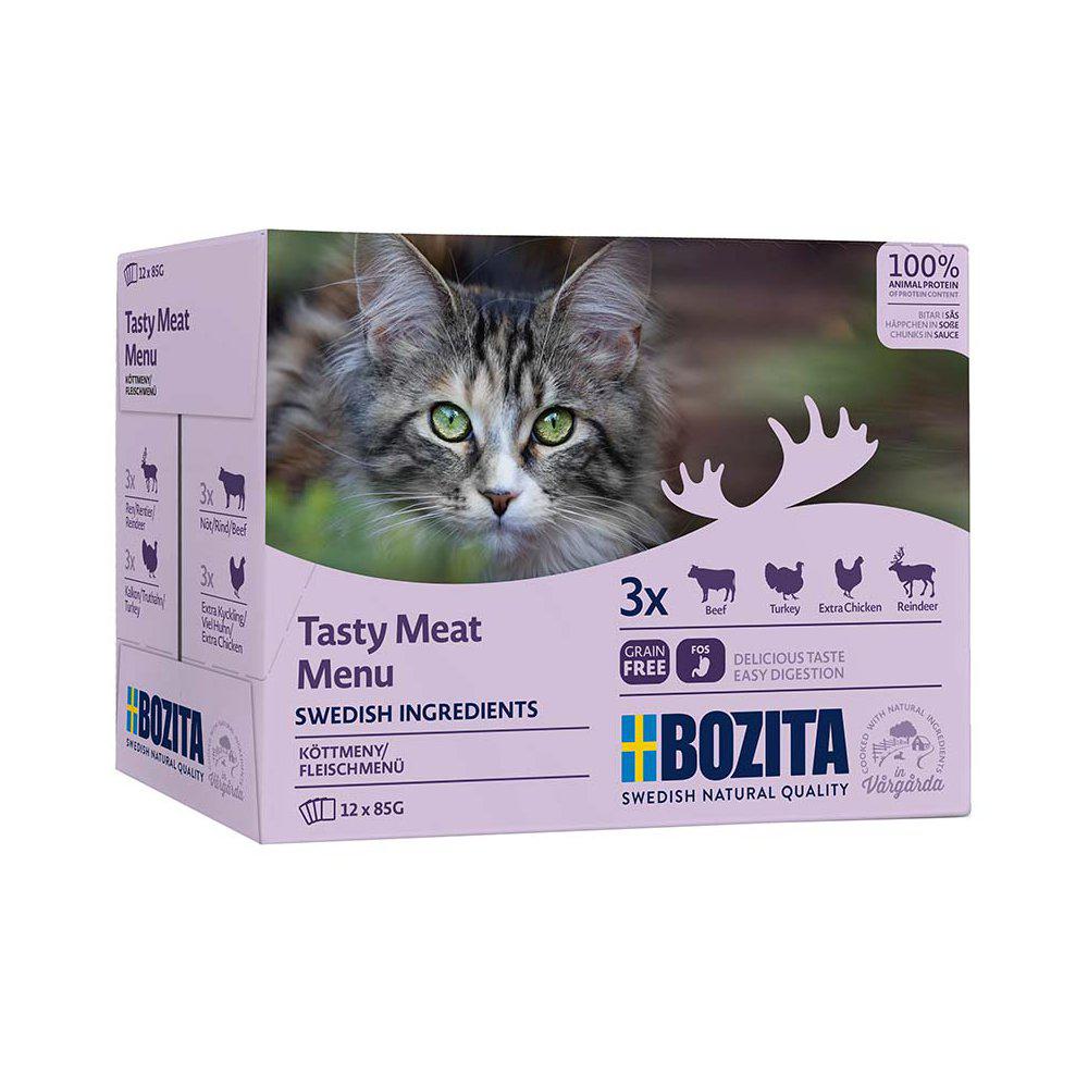 Bozita Tasty Meat Menu Chunks in Sauce for Cats 12 x 85 g