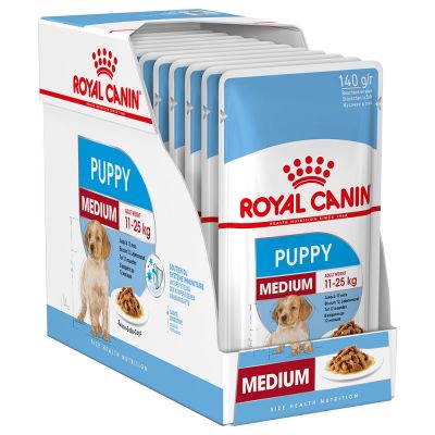 Royal Canin Medium Puppy Gravy våtfoder för hundvalp. 10 x 140 g