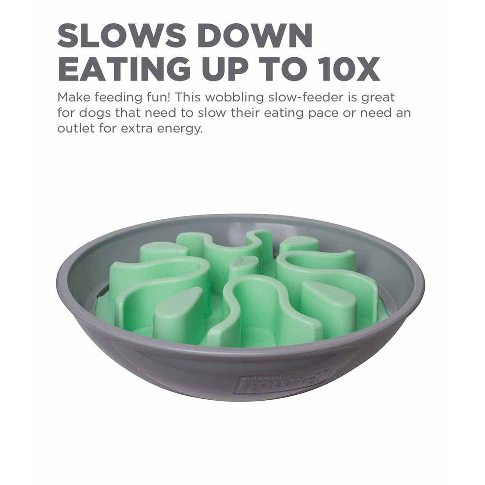 Outward Hound Fun Feeder Wobble Slow Bowl för hundar mint