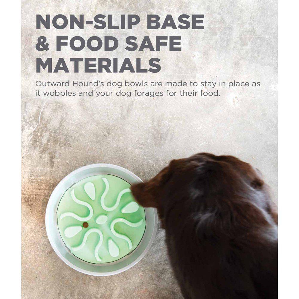 Outward Hound Fun Feeder Wobble Slow Bowl för hundar mint