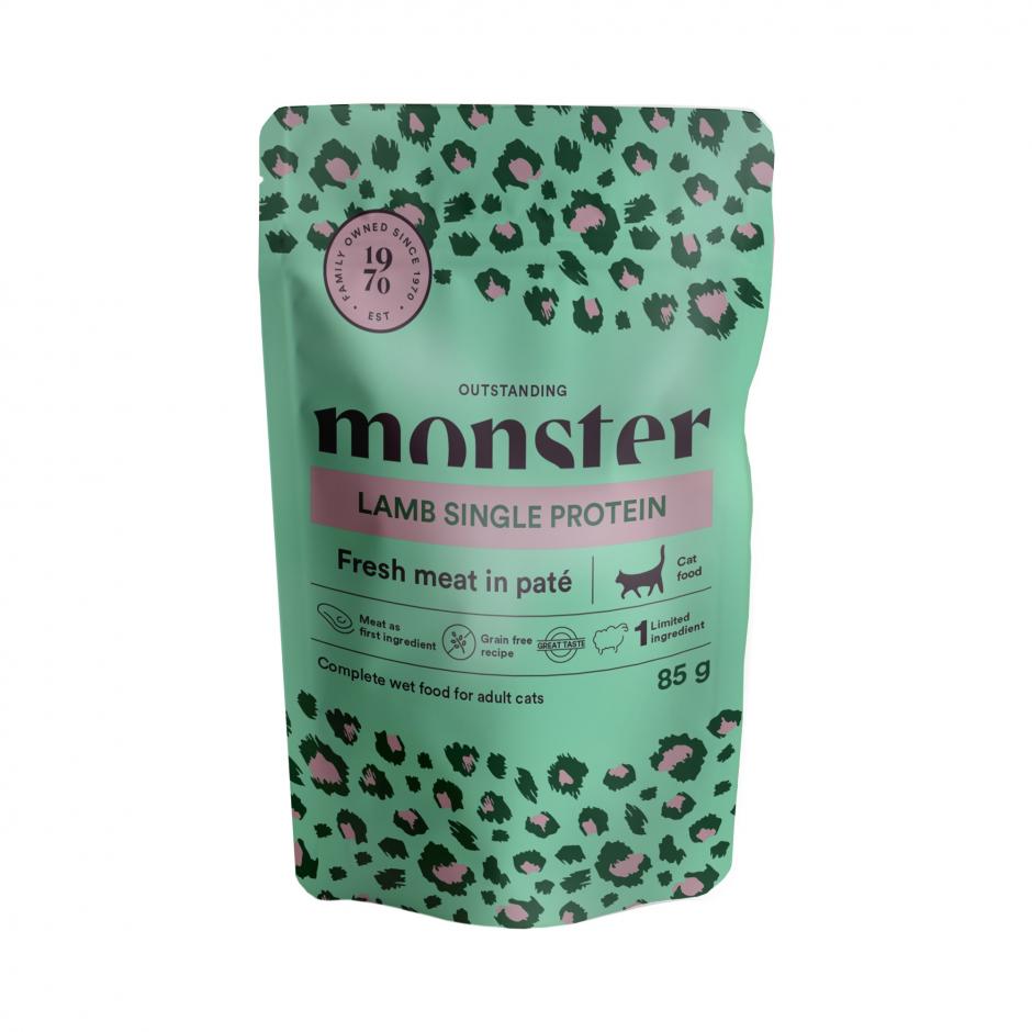 Monster Cat Pouches Adult Lamb Kattfoder 85 g