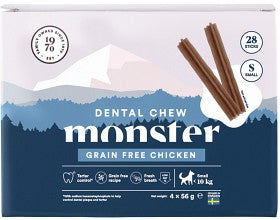 Monster Dental Chew Grain Free Chicken Dentaltugg Hund S 28 st