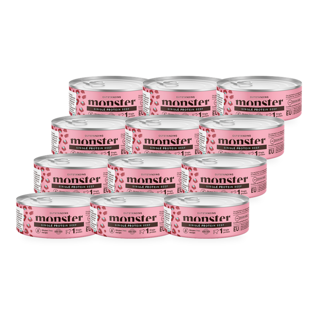 Monster Cat Adult Single Protein Beef 12 x 100 g
