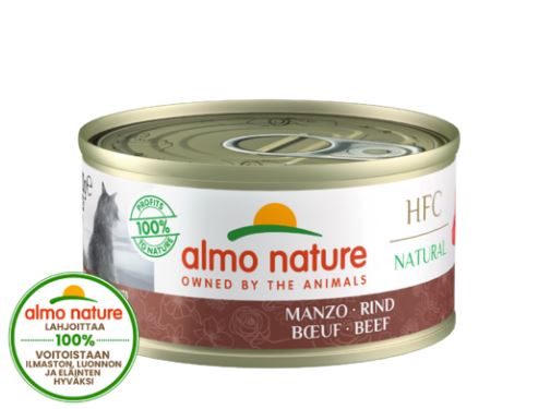 Almo Nature HFC Natural märgtoit kassidele veiselihaga, 70 g