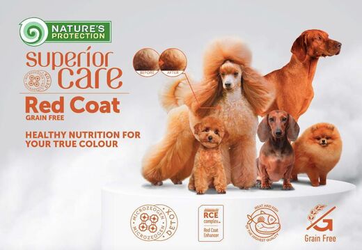 Nature's Protection Superior Care Red Coat Adult All Breeds lamm för hundar 10 kg