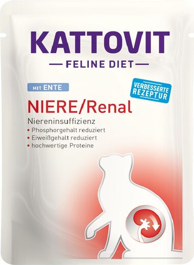 Kattovit Niere/Renal Anka för Katter 24 x 85 g