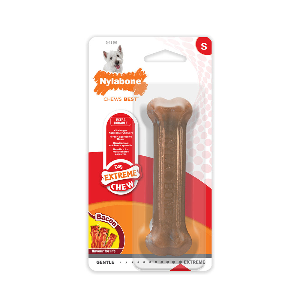 Nylabone Extreme Chew bacon S för hundar