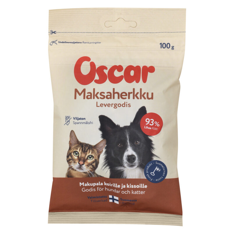 Oscar Levergodis 100 g för hundar och katter