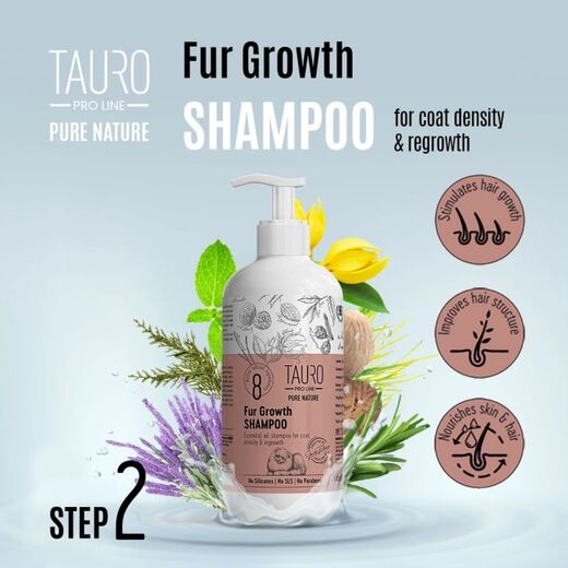 Tauro Pro Line Pure Nature Fur Growth nourishing shampoo 400 ml