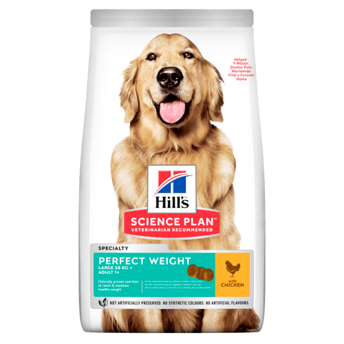 Hill's Science Plan Perfect Weight Large Adult hundfoder med kyckling 12 kg