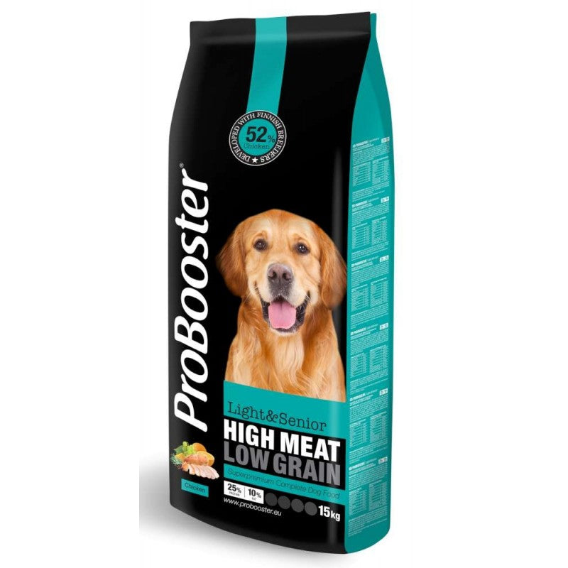 ProBooster Adult Light & Senior kyckling 15 kg för hundar