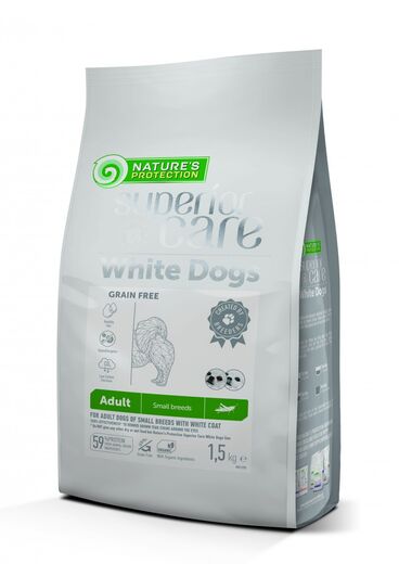 Nature's Protection Superior Care White Dogs Adult Small Breeds Insekter torrfoder 1,5 kg