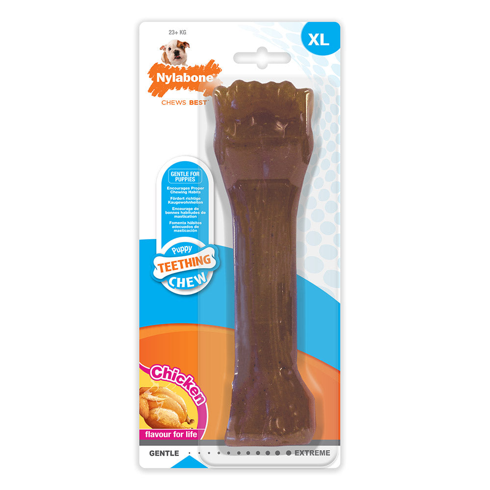 Nylabone Puppy Bone kyckling XL för valpar