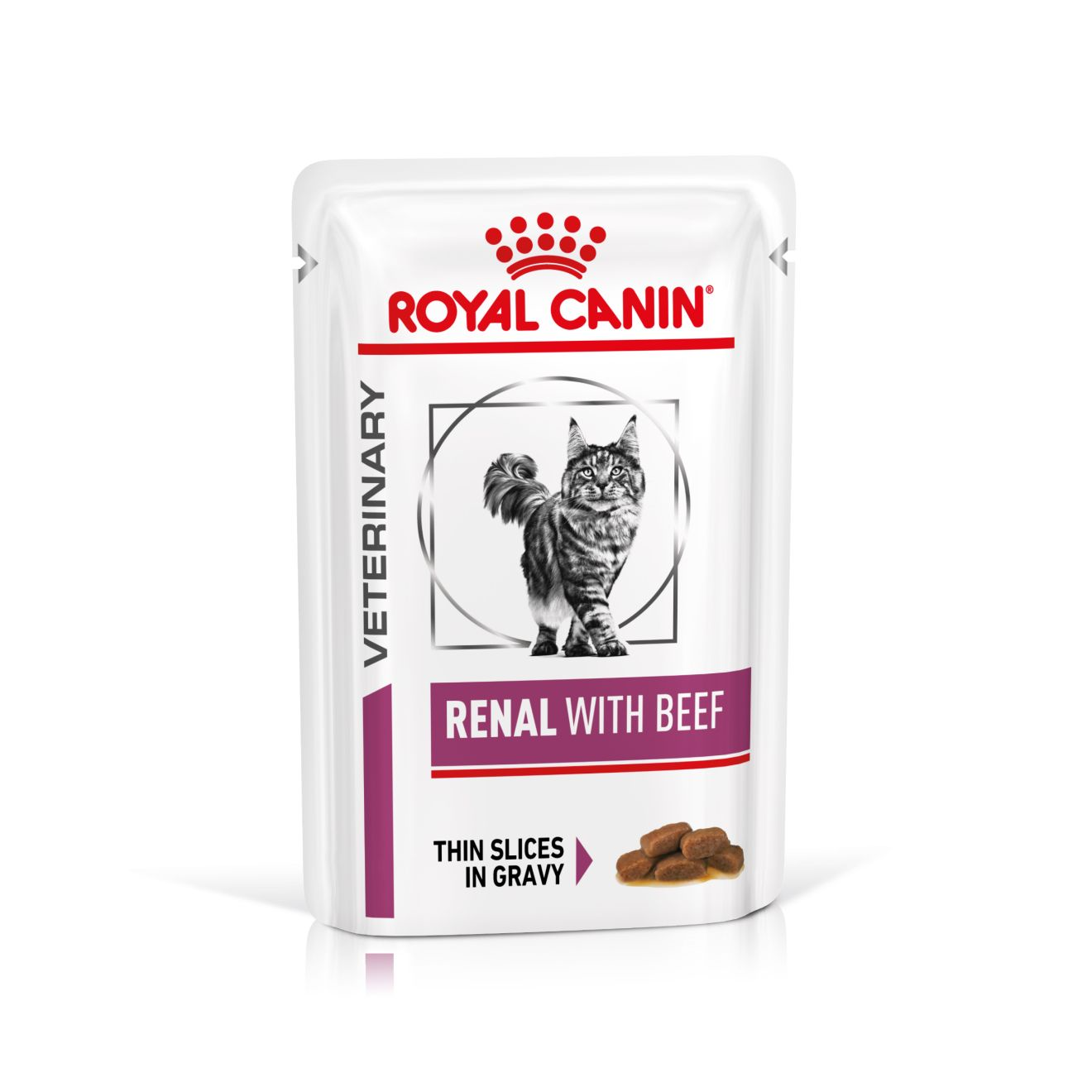 Royal Canin Veterinary Diets Vital Renal Beef märgtoit kassidele 12 × 85 g MULTIPAKK