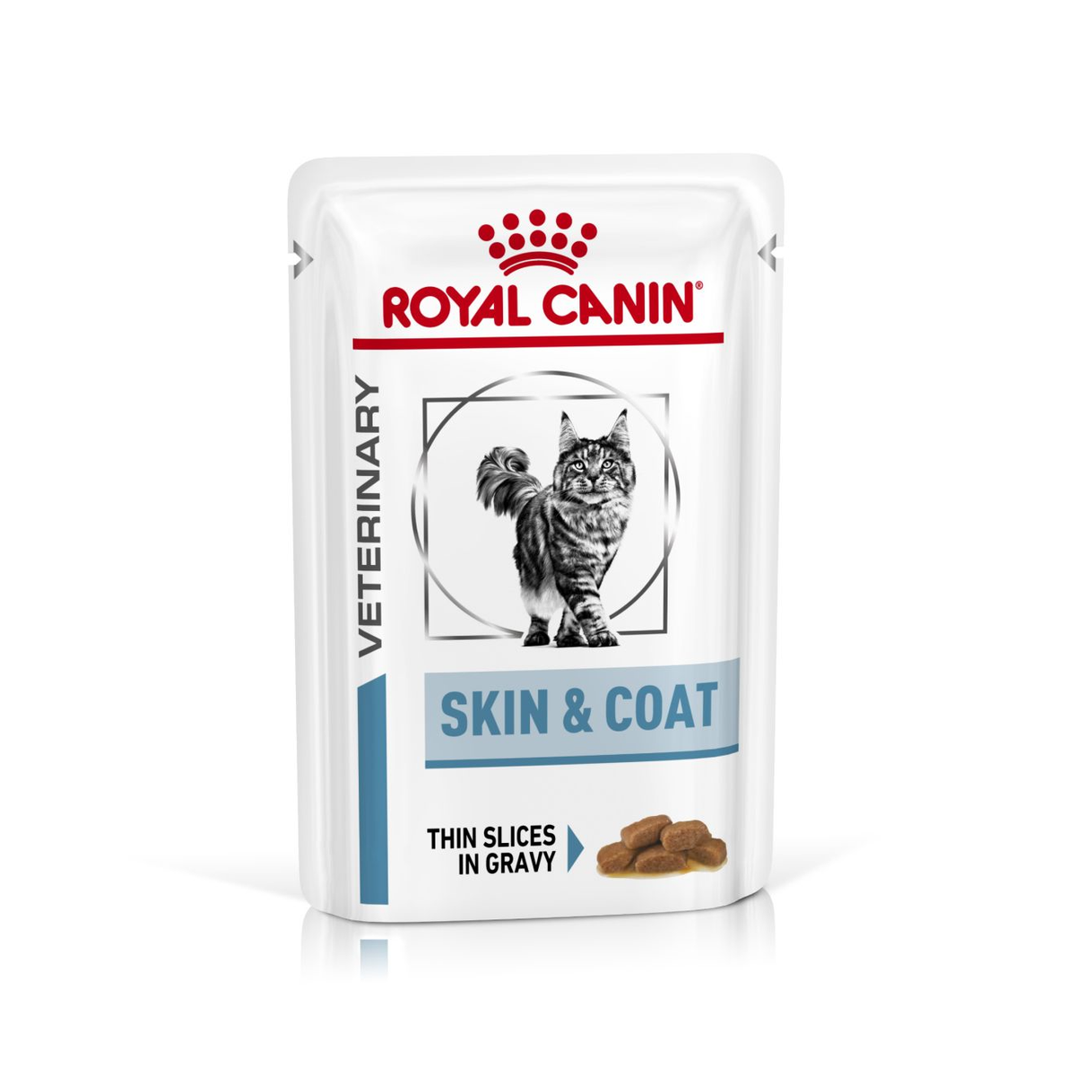 Royal Canin Veterinary Diets Derma Skin & Coat Pouch wet cat food 12 x 85g