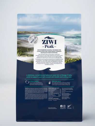 ZiwiPeak Steam & Torkad fisk för katter 2,2 kg
