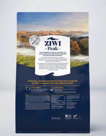 ZiwiPeak Steam & Torkad Kyckling för Hundar 1,5 kg