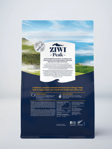 ZiwiPeak Steam & Torkad kyckling för katter 800g