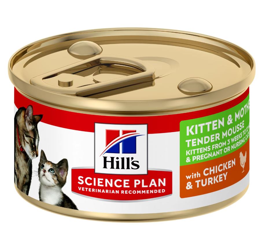 Hill's Science Plan Kitten and Mother Tender Mousse with Chicken and Turkey for Cats 24 x 85 g