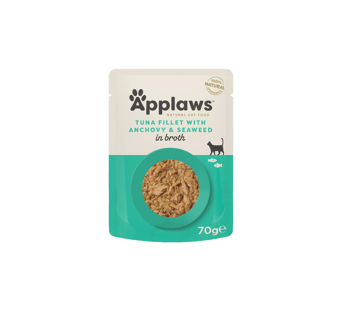 Applaws Adult Tuna Fillet with Anchovy & Seaweed in Broth 12 x 70 g