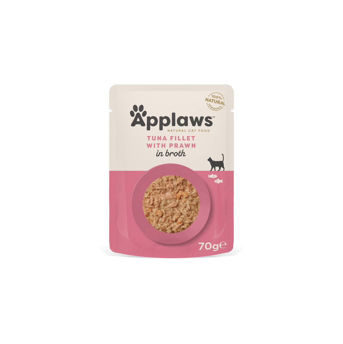 Applaws Adult Tonfiskfilé med Räka 12 x 70 g våtfoder för katter