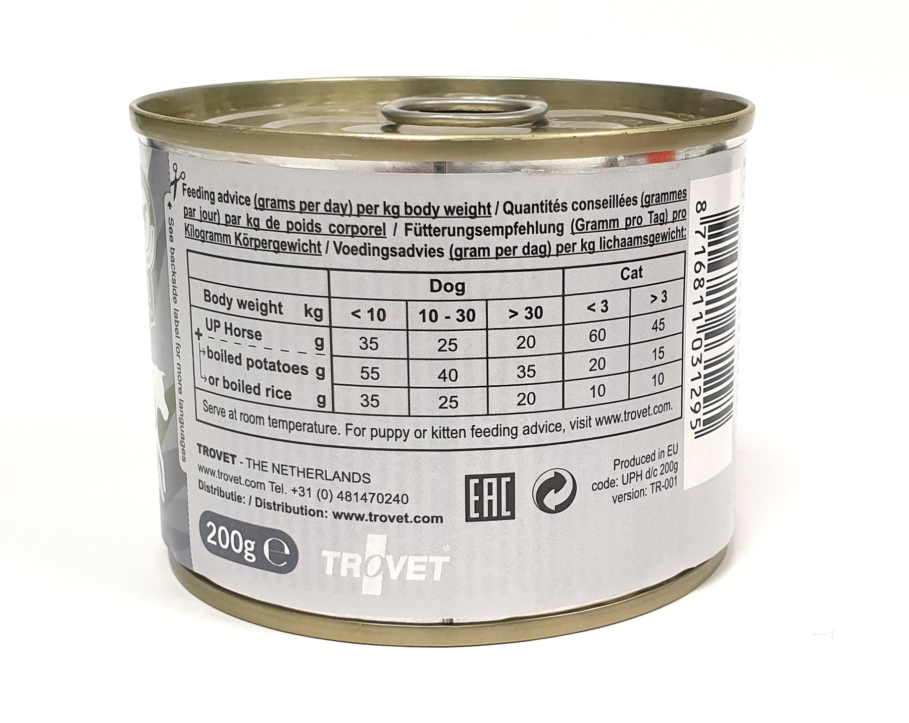 Trovet Unique Protein UPH häst för katt och hund 6 x 200 g