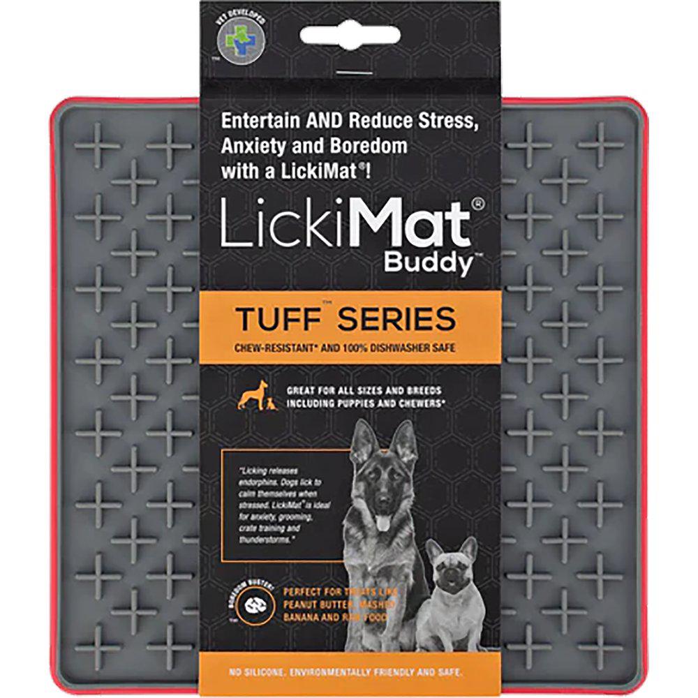 LickiMat Buddy Tuff röd 20 x 20 cm